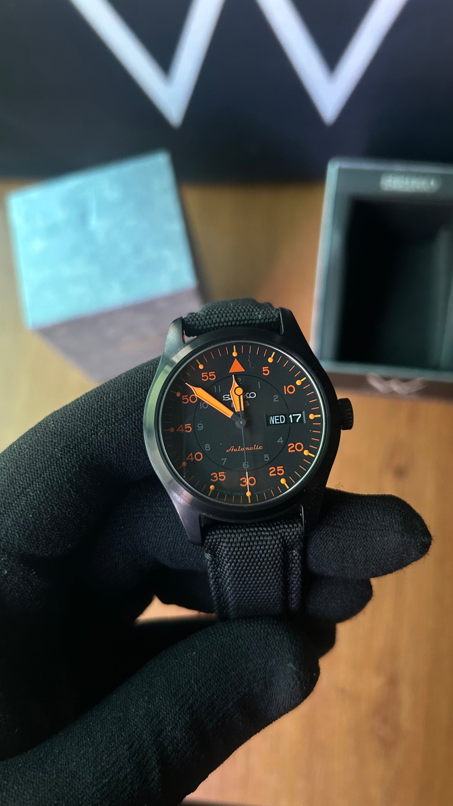 Seiko Orange Lume