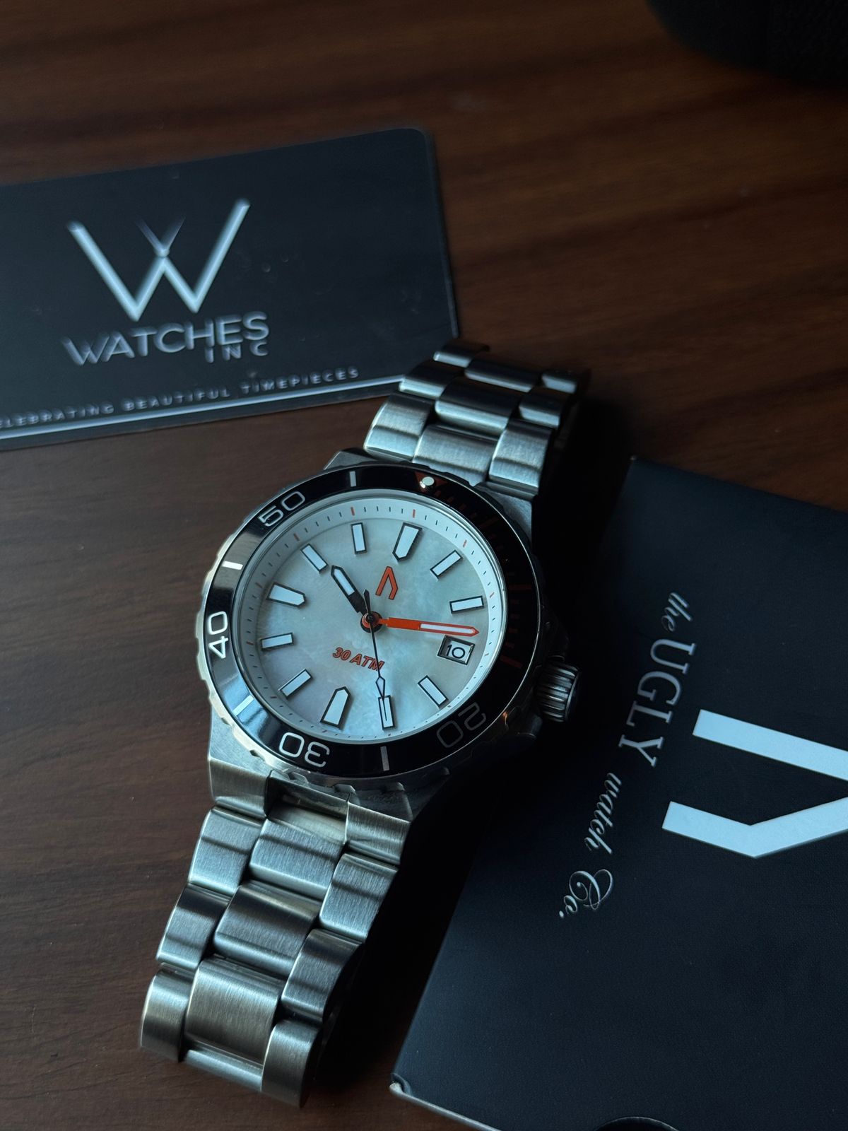 Ugly Watch Co 300m Diver White MOP