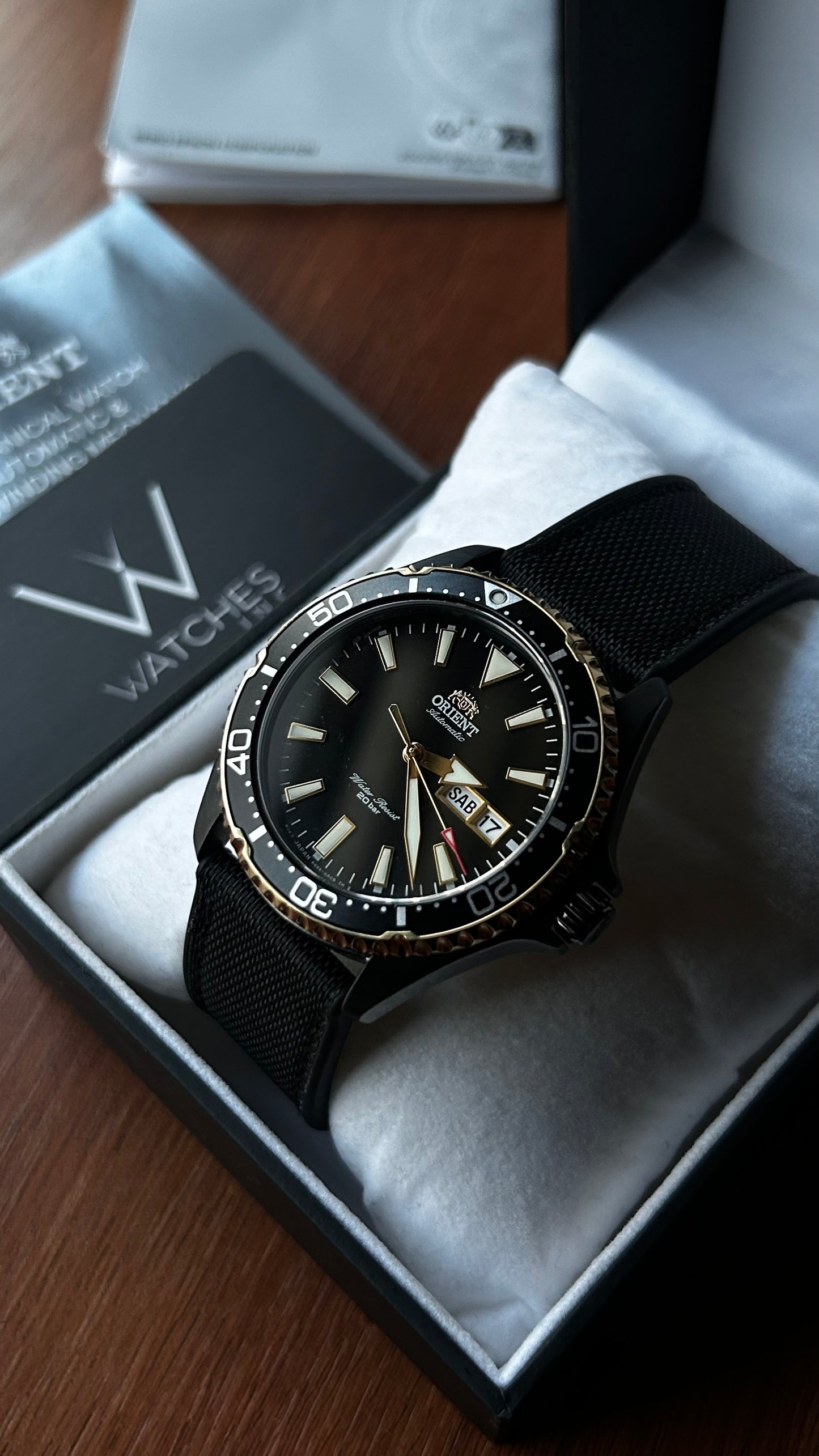 40mm Orient Kamasu Black Dial Orient Kamasu Diver – Watches Inc