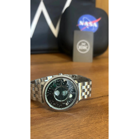 NASA Apollo 15 American Moonphase Cosmic Nebula